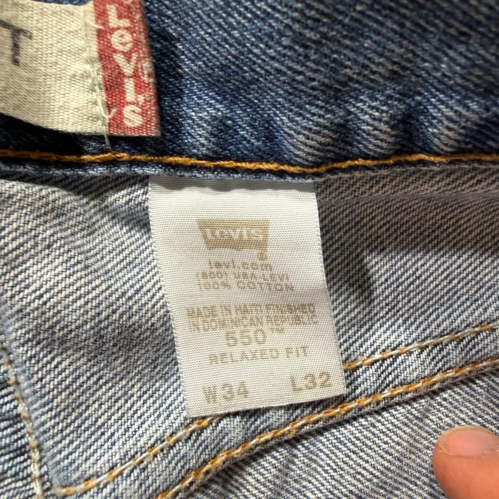 Vintage Levis 550 Jeans Mens 34x32 Blue Relaxed Tapered Y2K 90s‎